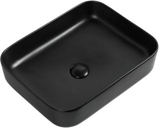 Раковина накладная Aquanet Soul-1-MB 245833 50 см чёрный матовый